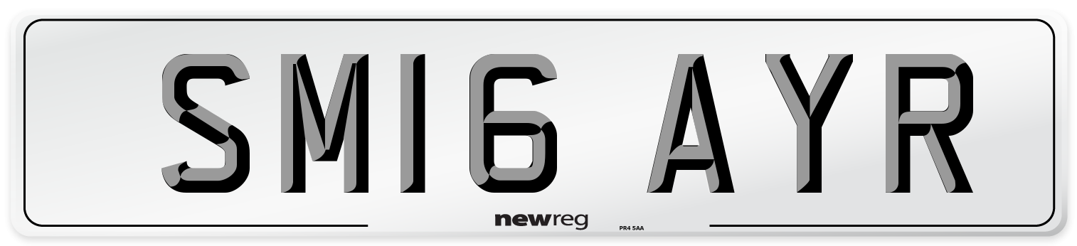 SM16 AYR Number Plate from New Reg